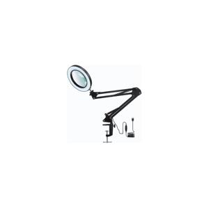 LED Stmívatelná stolní lampa s lupou LED/22W/5V černá