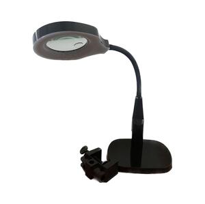 LED Stmívatelná stolní lampa s bifokální lupou LED/6W/230V černá