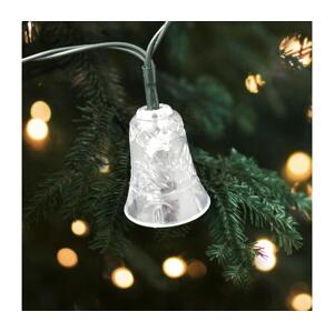 LED Vánoční venkovní řetěz 20xLED/2xAA 2,2 m IP44 multicolor zvonečky 028 0000617