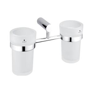 NIMCO NIMCO BR 11058DW-26 -Nástěnný stojánek na kartáčky BORMO matné sklo/lesklý chrom