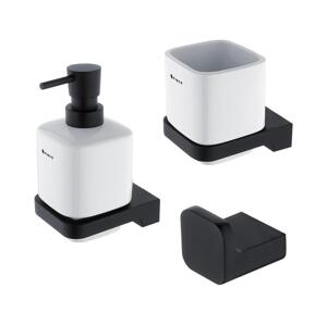 NIMCO NIMCO MAC set-31K-T-90 -Dávkovač mýdla, stojan na kartáčky a nástěnný háček MAYA