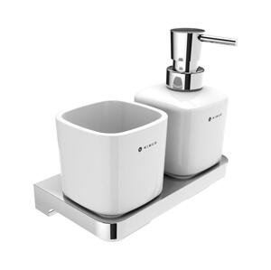 NIMCO NIMCO MA 2905831K-T-26 -Nástěnný dávkovač mýdla a stojan na kartáčky MAYA 320 ml