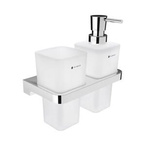 NIMCO NIMCO MA 2905831H-26 - Nástěnný dávkovač mýdla a stojan na kartáčky MAYA 290 ml
