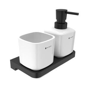 NIMCO NIMCO MAC 2905831K-T-90-Nástěnný dávkovač mýdla a stojan na kartáčky MAYA 320 ml