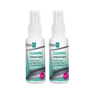 CLEAN IT CLEAN IT CL-182 - Čisticí roztok na obrazovky s utěrkou 2x 30 ml