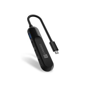 CONNECT IT CONNECT IT CHU-5000-BK - USB-C hub 4v1