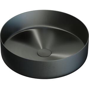 BATH DELUXE 06-040-16-02-00 - Umyvadlo na desku LJORDAL pr. 40 cm ocel/černá 06-040-16-02-00