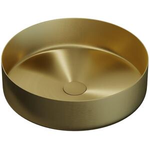 BATH DELUXE 06-040-16-70-00 - Umyvadlo na desku LJORDAL pr. 40 cm ocel/mosaz 06-040-16-70-00