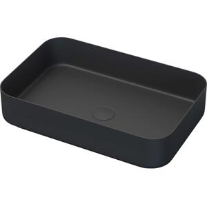 BATH DELUXE 06-052-18-02-00 - Umyvadlo na desku LJORDAL 52x34 cm ocel/černá 06-052-18-02-00