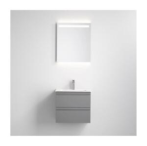 BATH DELUXE Koupelnová skříňka s umyvadlem VIGO + LED zrcadlo LED/10W/230V IP44 šedá