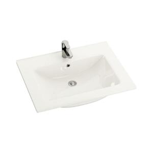 BATH DELUXE 06-060-60-11-01 - Zápustné umyvadlo CHICAGO 61x46,5 cm lesklá bílá 06-060-60-11-01