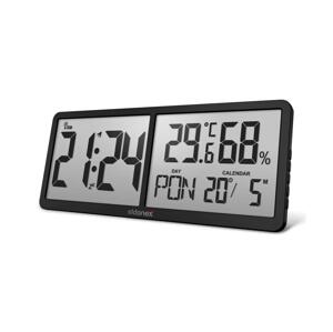 ELDONEX ECL-1110-BK - Digitální nástěnné hodiny TimeCheck 4xAA černá ECL-1110-BK