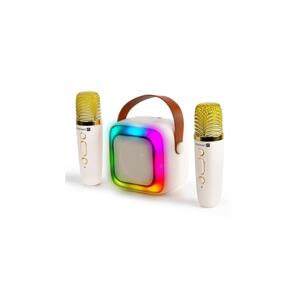 CONNECT IT LED RGB Reproduktor s bezdr. mikrofony 2Mic 5W/1200 mAh + 2x 400 mAh krém./zlatá CSP-1010-BG