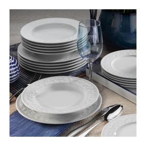 Jídelní sada 24 ks bílá/porcelán 710KTP2467