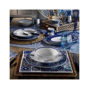 Jídelní sada 24 ks modrá/porcelán 710KTP2711
