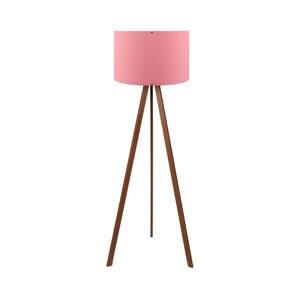 Stojací lampa AYD 1xE27/40W/230V růžová/hnědá