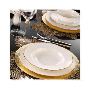 Jídelní sada 83 ks bílá/měděná/porcelán 710KTP2797