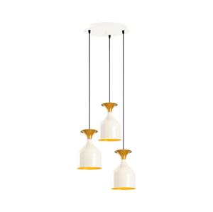 Lustr na lanku SIVANI 3xE27/40W/230V bílá/měděná