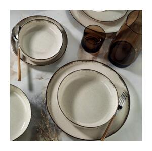 Jídelní sada 24 ks béžová/porcelán 710KTP2882