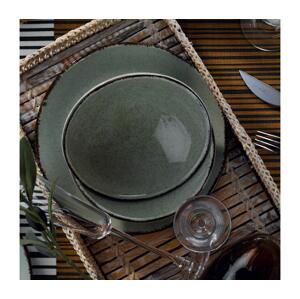 Jídelní sada 24 ks zelená/porcelán 710KTP2895