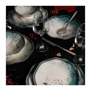 Jídelní sada 24 ks modrá/porcelán 387GRP1121