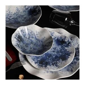 Jídelní sada 24 ks modrá/porcelán 387GRP1122