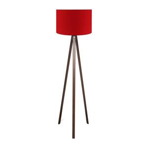 Stojací lampa AYD 1xE27/40W/230V hnědá/červená