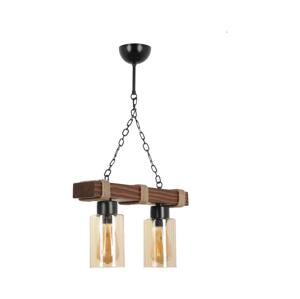 Lustr na řetězu JASMIN 2xE27/40W/230V hnědá/béžová