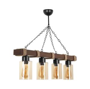 Lustr na řetězu JASMIN 4xE27/40W/230V hnědá/béžová