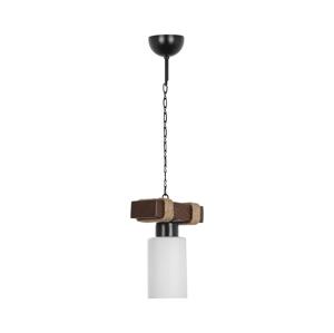 Lustr na řetězu JASMIN 1xE27/40W/230V hnědá/bílá