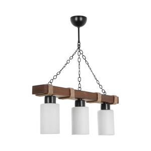 Lustr na řetězu JASMIN 3xE27/40W/230V hnědá/bílá