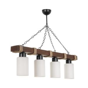 Lustr na řetězu JASMIN 4xE27/40W/230V hnědá/bílá