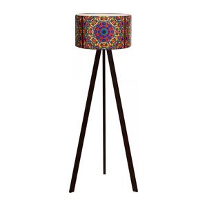 Stojací lampa AYD 1xE27/40W/230V hnědá/pestrobarevná