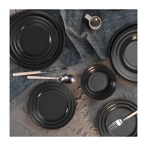 Jídelní sada 24 ks černá/porcelán 710KTP2979