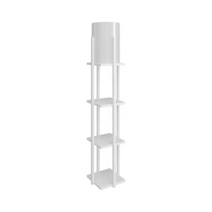 Stojací lampa s poličkami NORA 1xE27/40W/230V bílá