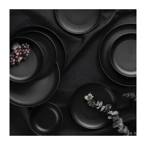 Jídelní sada 24 ks černá/porcelán 710KTP3369