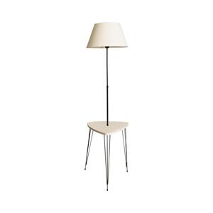 Stojací lampa se stolkem 1xE27/40W/230V černá/krémová