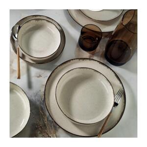 Jídelní sada 18 ks béžová/porcelán 710KTP3388