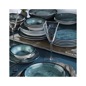 Jídelní sada 18 ks modrá/porcelán 710KTP3393