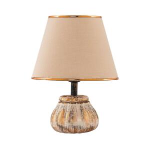 Stolní lampa RAMZES 1xE27/40W/230V krémová/zlatá