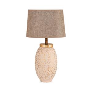 Stolní lampa 1xE27/40W/230V béžová/zlatá