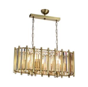 Lustr na řetězu CRYSTALLINE 6xE14/40W/230V mosaz