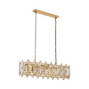 Lustr na řetězu CRYSTALLINE 13xE14/40W/230V zlatá