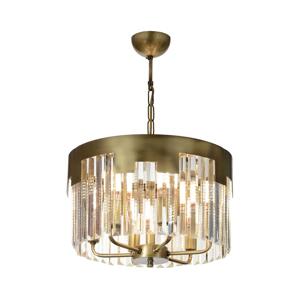 Lustr na řetězu CRYSTALLINE 6xE27/40W/230V bronzová