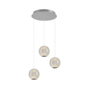 LED Lustr na lanku CREMONA 3xLED/5W/230V 3000K matný chrom