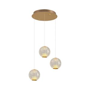 LED Lustr na lanku CREMONA 3xLED/5W/230V 3000K zlatá