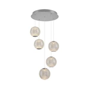 LED Lustr na lanku CREMONA 5xLED/5W/230V 3000K matný chrom