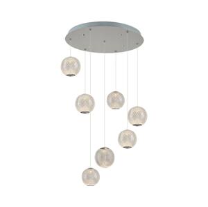 LED Lustr na lanku CREMONA 7xLED/5W/230V 3000K matný chrom
