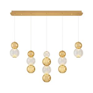 LED Lustr na lanku CREMONA LED/27W/230V 3000K zlatá