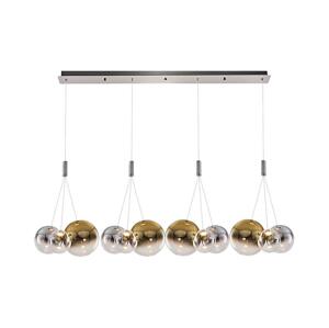 LED Lustr na lanku ENNA 12xG9/5W/230V 3000K kouřová/zlatá